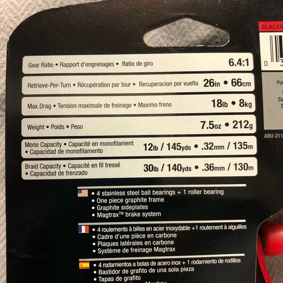 COPY - ABU-GARCIA Black Max Bait Caster Left Hand Retrieval …. NEW - Picture 4 of 6